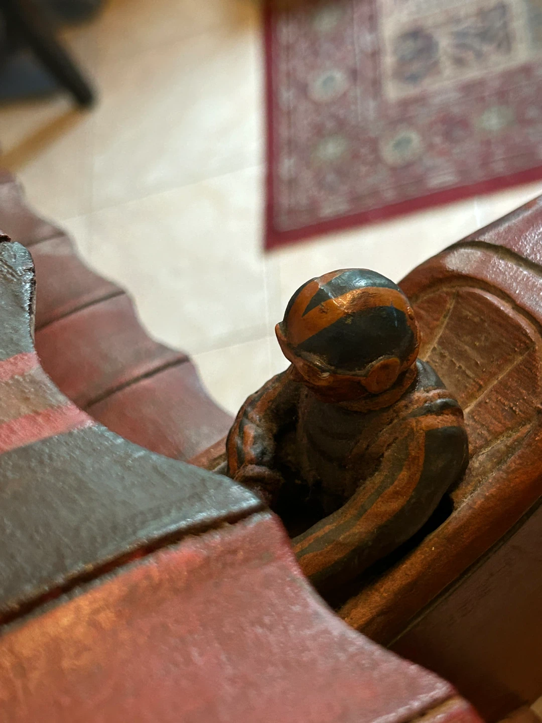 Vintage Style Red Biplane Model - photo 5