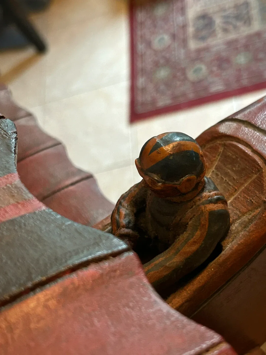 Vintage Style Red Biplane Model image indicator(5)