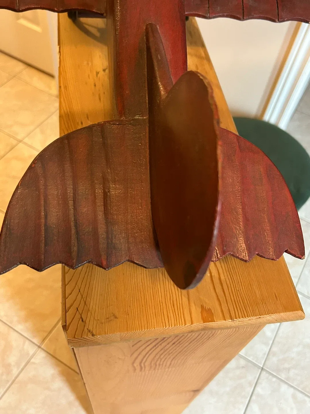 Vintage Style Red Biplane Model image indicator(7)