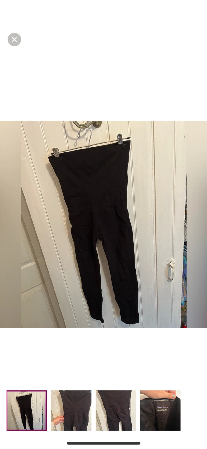 Seraphine Black Maternity Leggings - Size L
