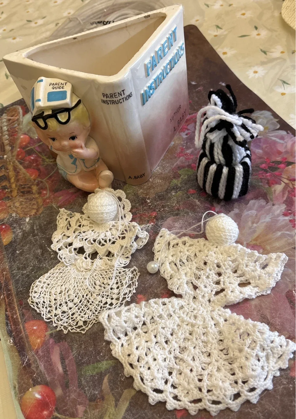 Handmade Crochet Angels & Parent Instructions Planter thumbnail