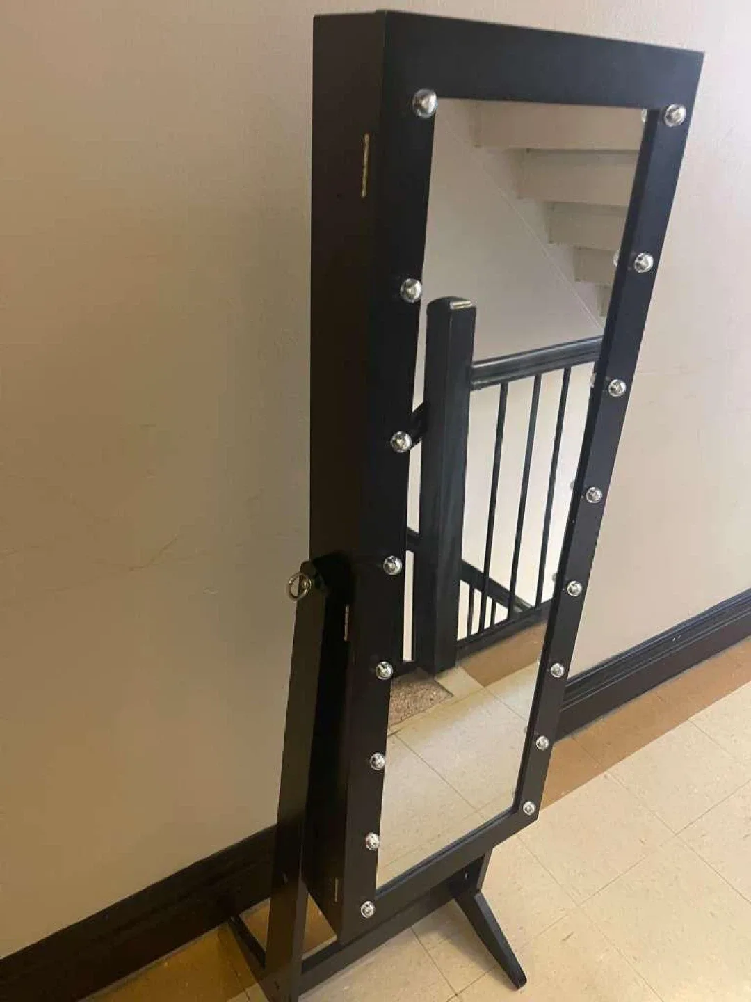 Black Jewelry Armoire with Mirror thumbnail