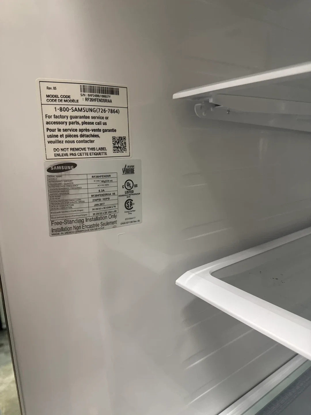 Samsung RF26HFENDBSR/AA French Door Refrigerator image indicator(3)