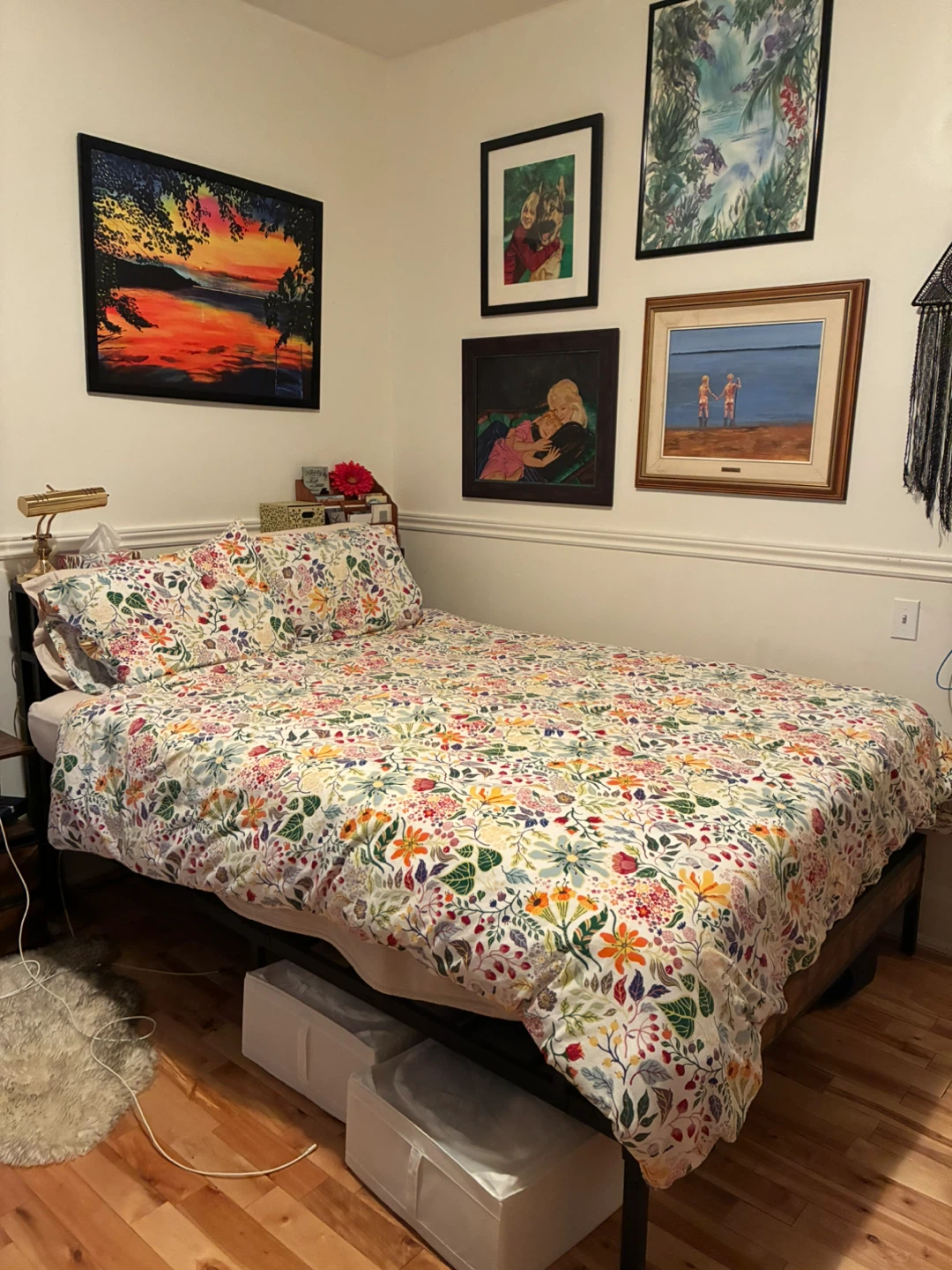 Queen Size Bed Frame with Headboard Storage - photo 3