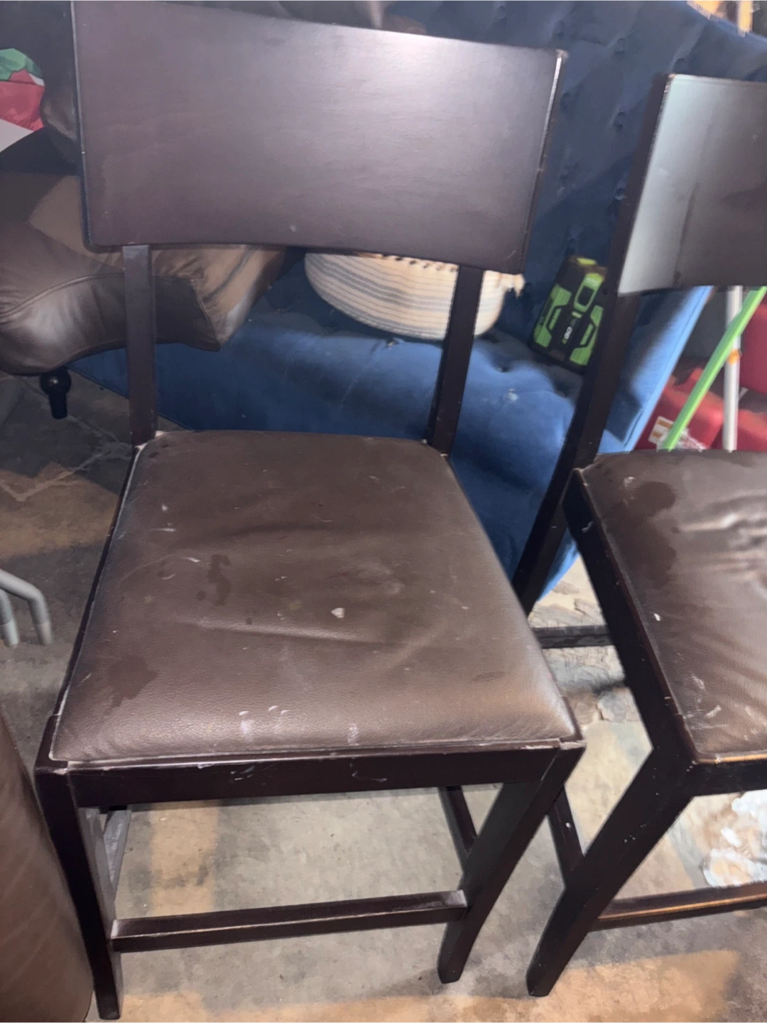 2 wood chairs