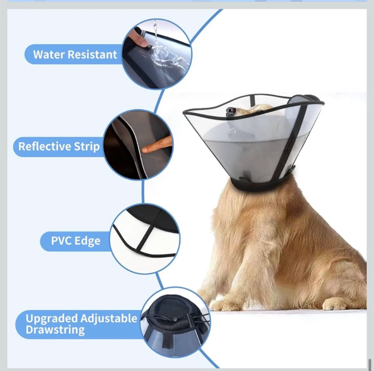WinWeal Soft Dog Cone XL - Black image indicator(6)