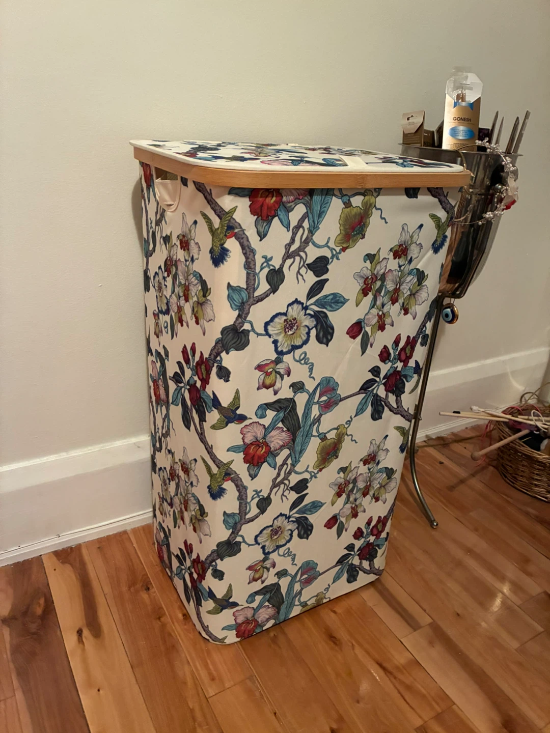 Floral Laundry Hamper with Lid - photo 2