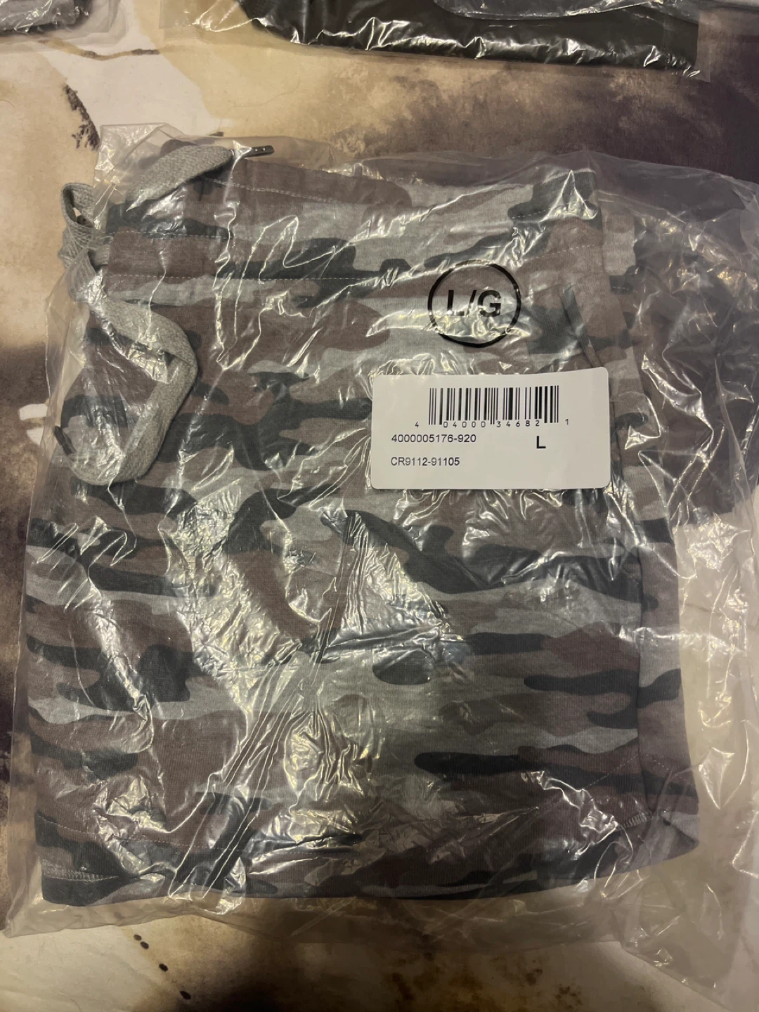 CLEO New Camo Jogger Shorts- Size Large