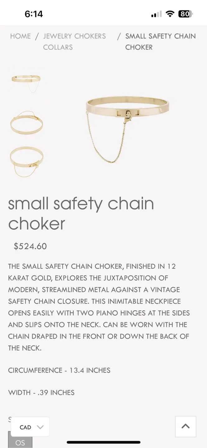 Eddie Borgo Small Safety Chain Choker image indicator(4)