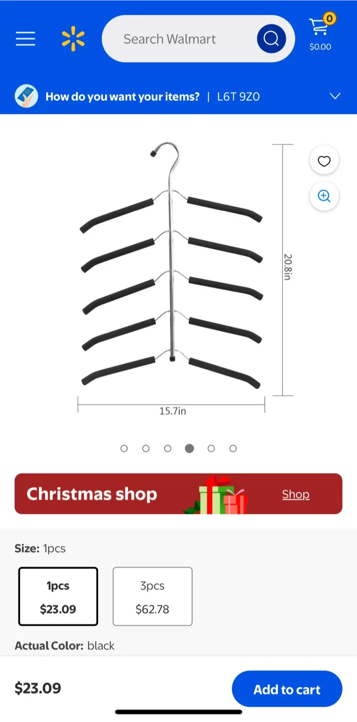 Multi hanger (6 in 1) made of steel, covered with foam image indicator(3)