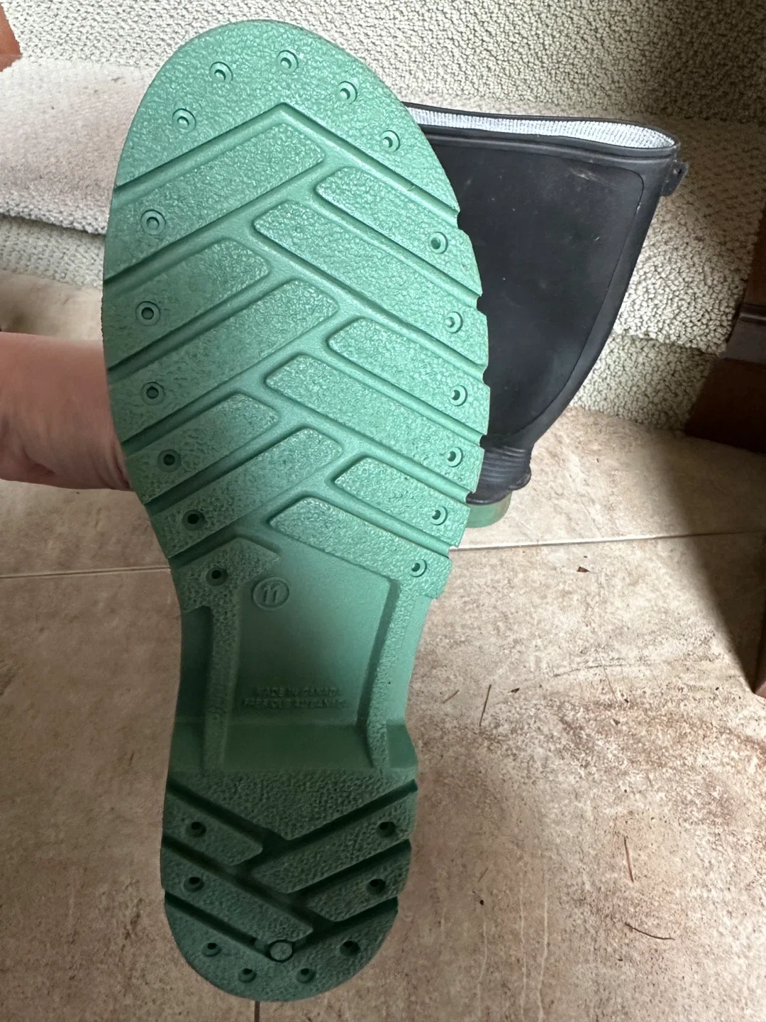 Black Rubber Rain Boots - Size 11 image indicator(2)