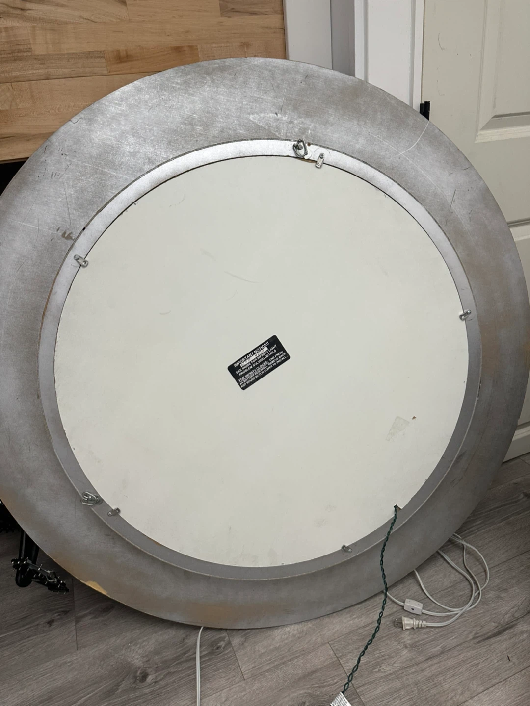 Round Infinity Mirror - Silver Finish - photo 3