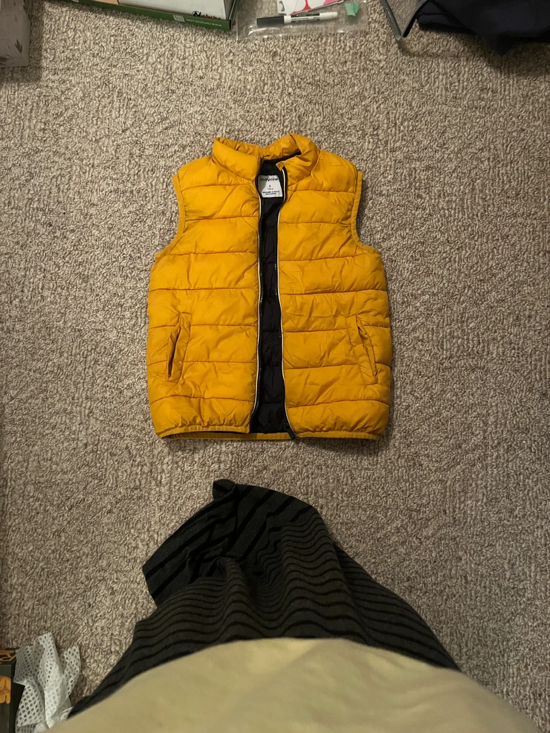 Mayoral Yellow Puffer Vest - Size 6