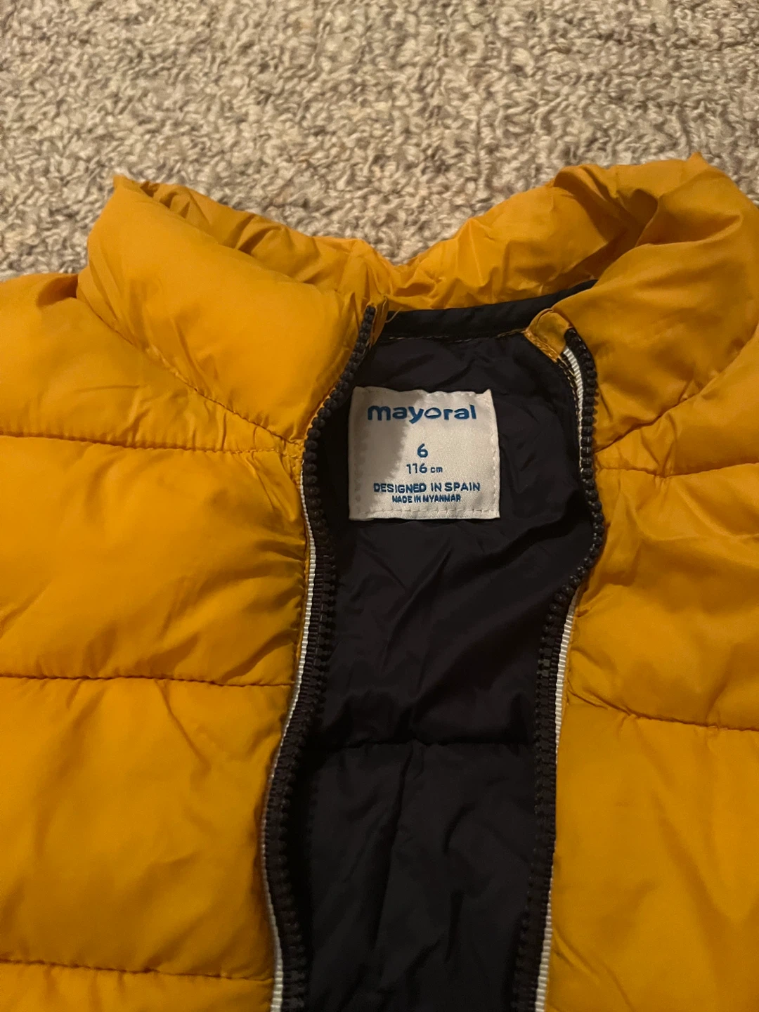 Mayoral Yellow Puffer Vest - Size 6 - photo 2