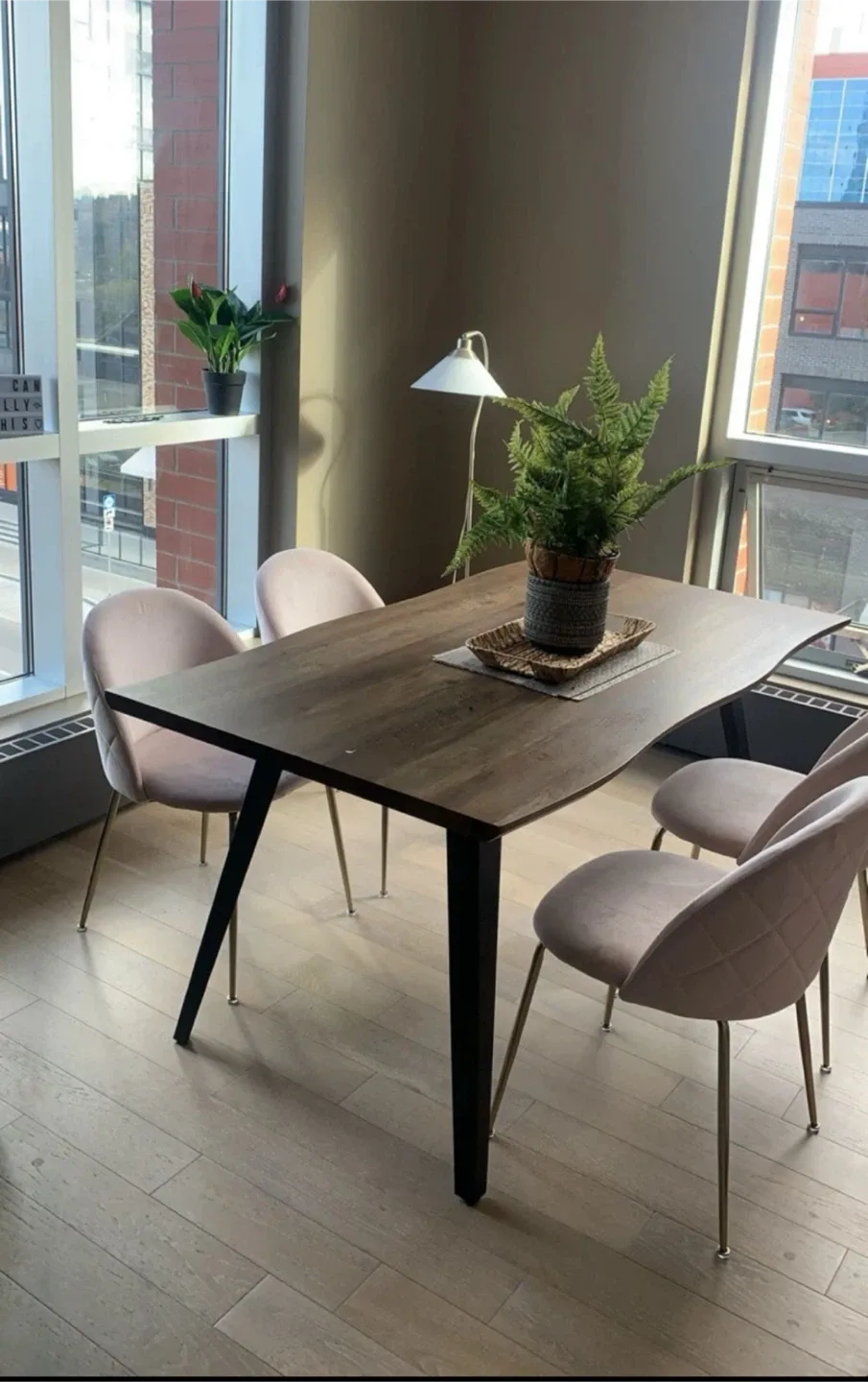 Set of 4 Polly Velvet Dining Chairs