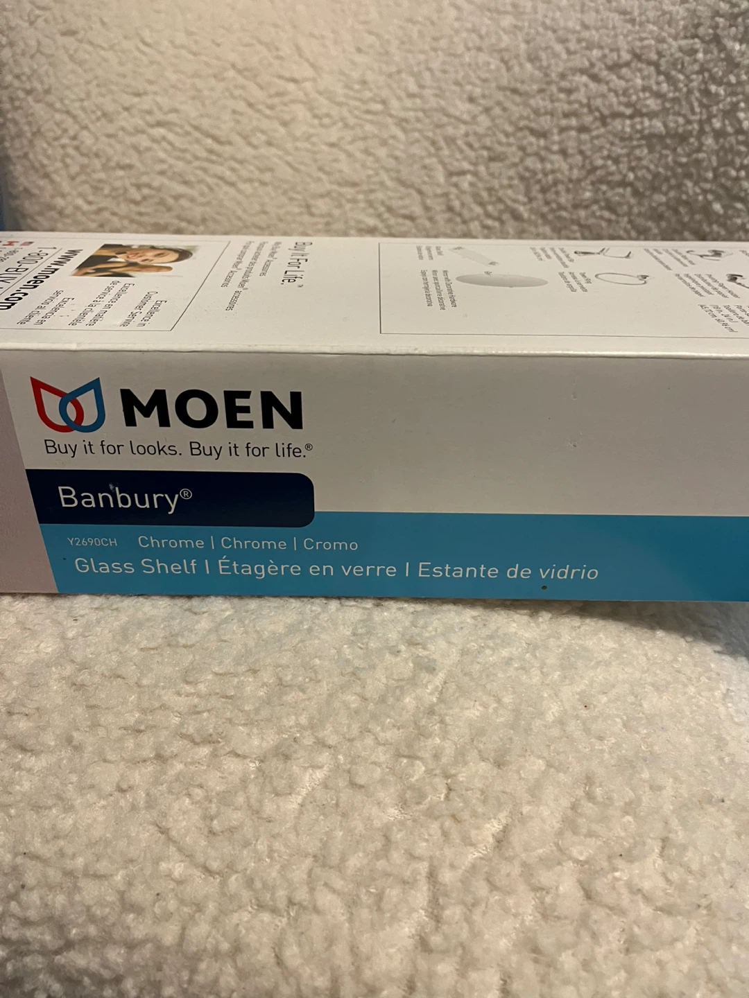 New Moen Banbury Chrome Glass Shelf - photo 5