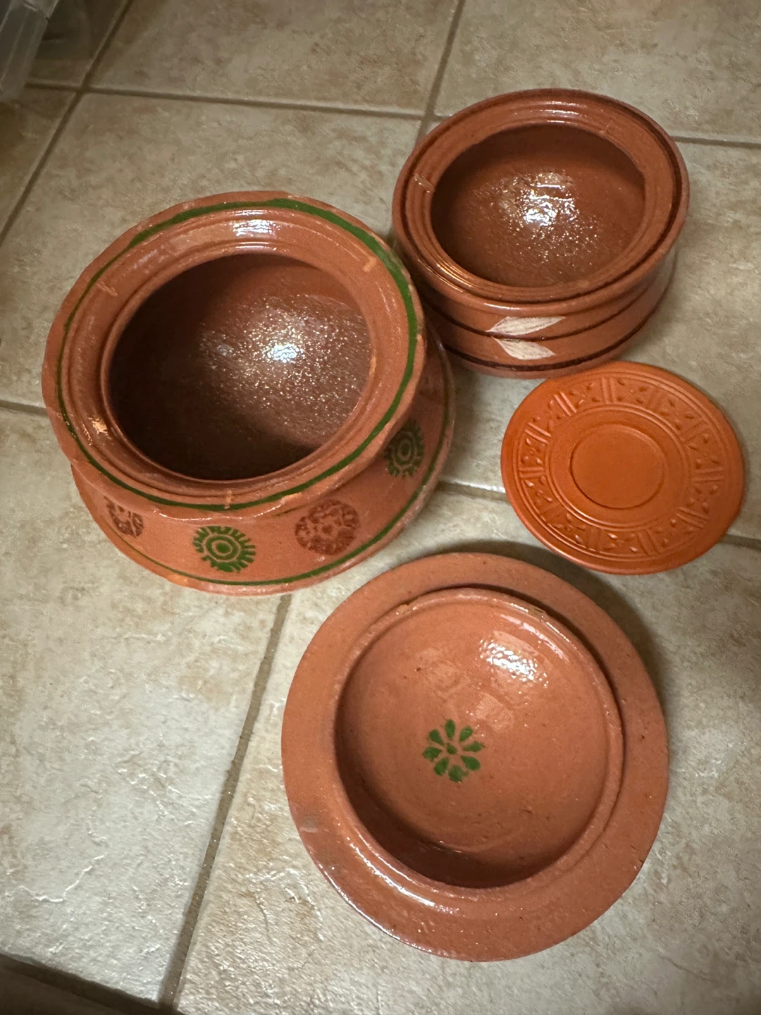 Clay Cooking pots with lid - photo 2