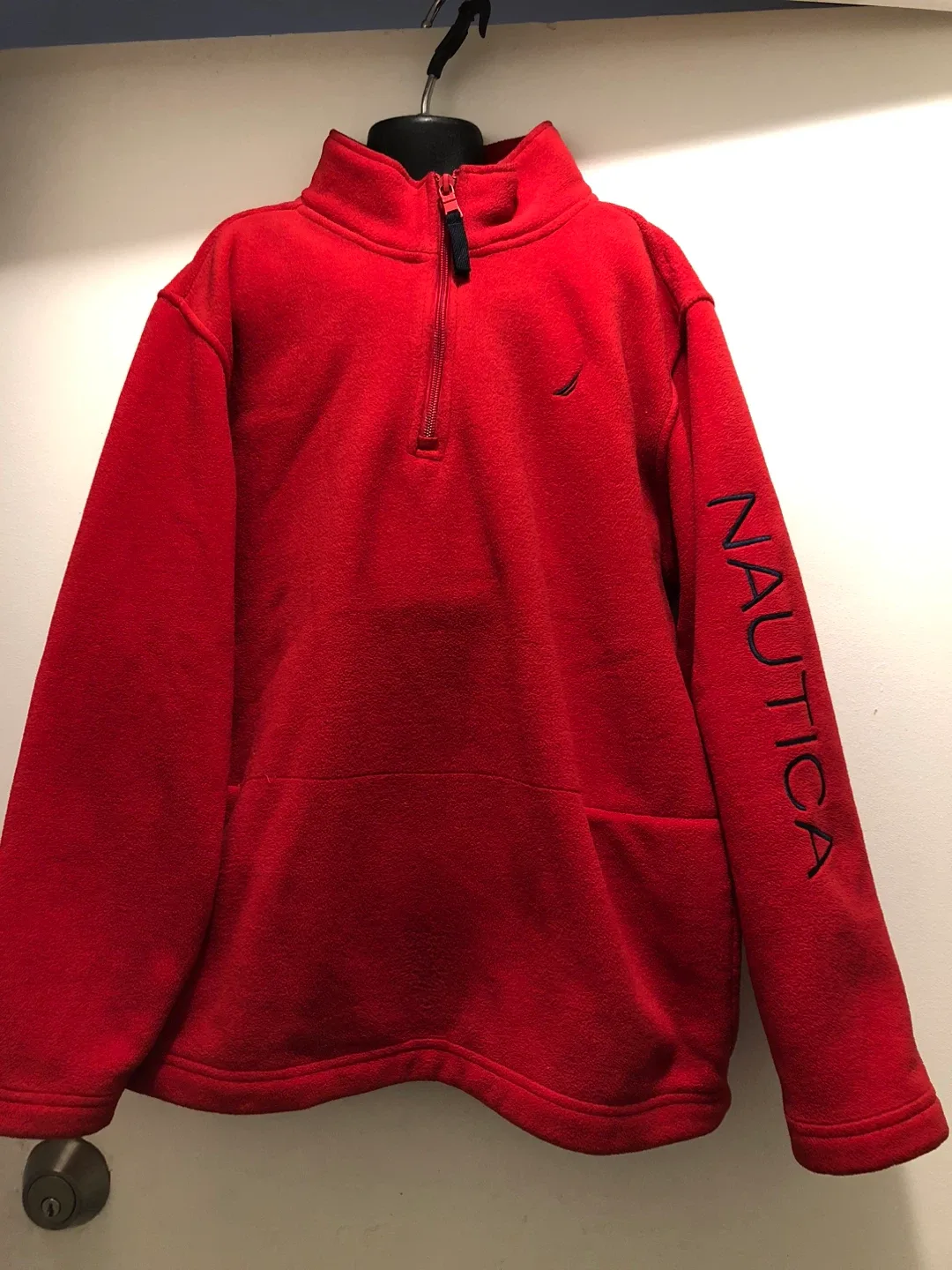 Nautica Red 1/4 Zip Pullover XL (12-14) image indicator(2)