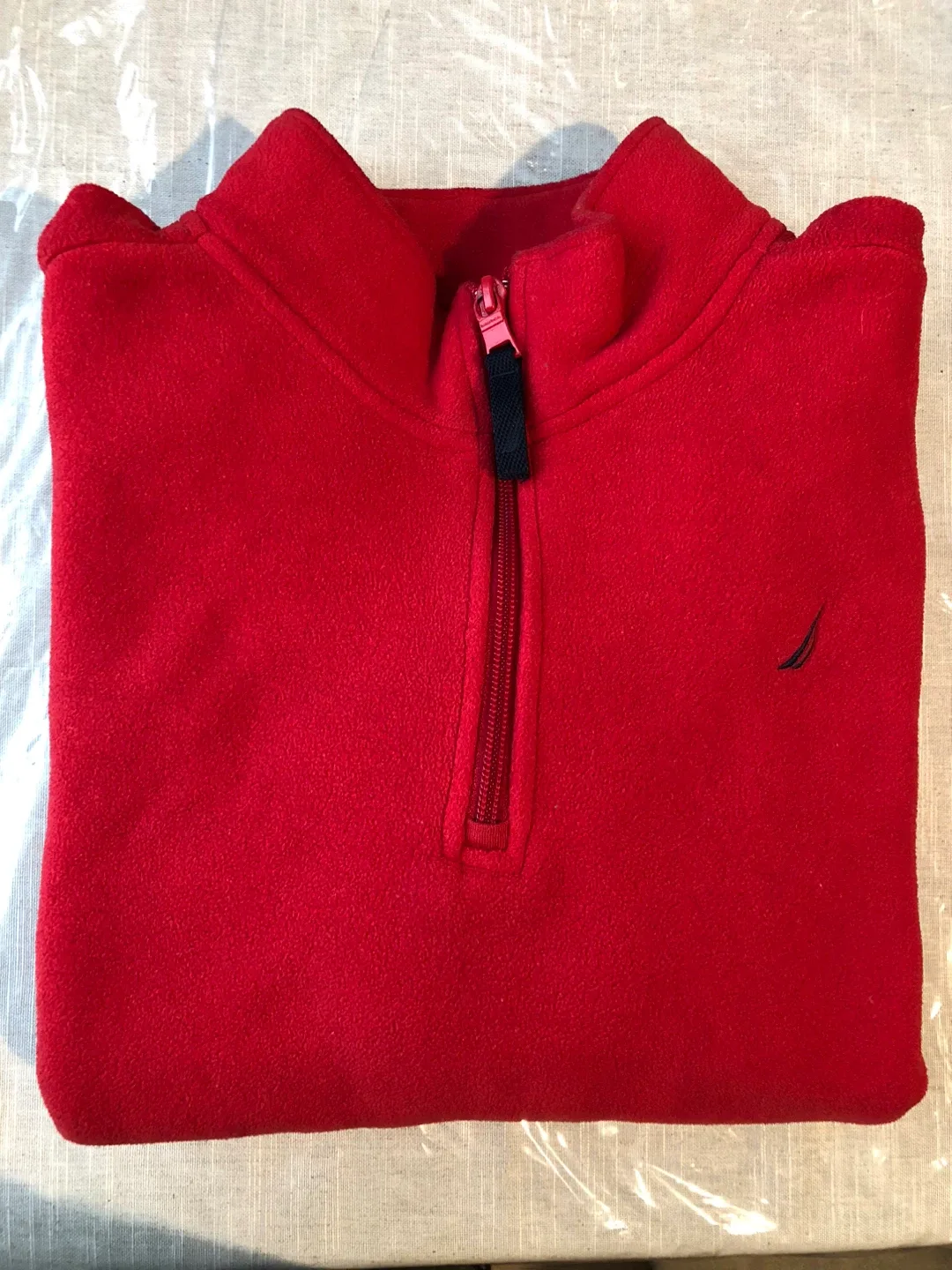 Nautica Red 1/4 Zip Pullover XL (12-14) thumbnail