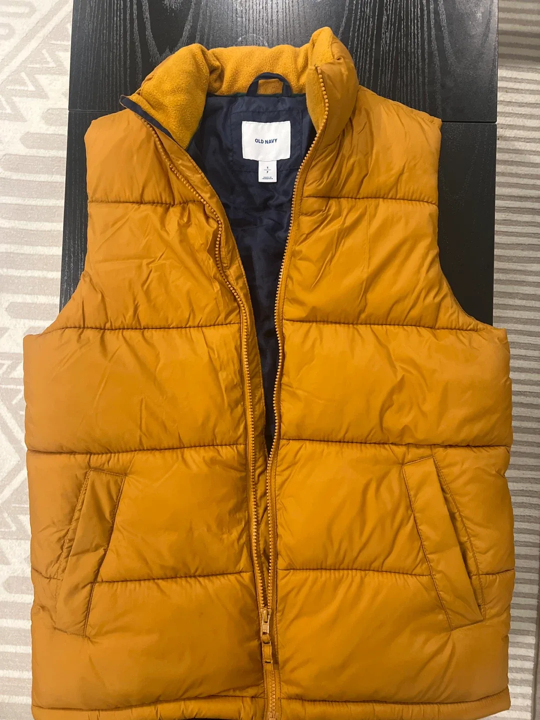 Old Navy Puffer Vest - Size S - Mustard Yellow