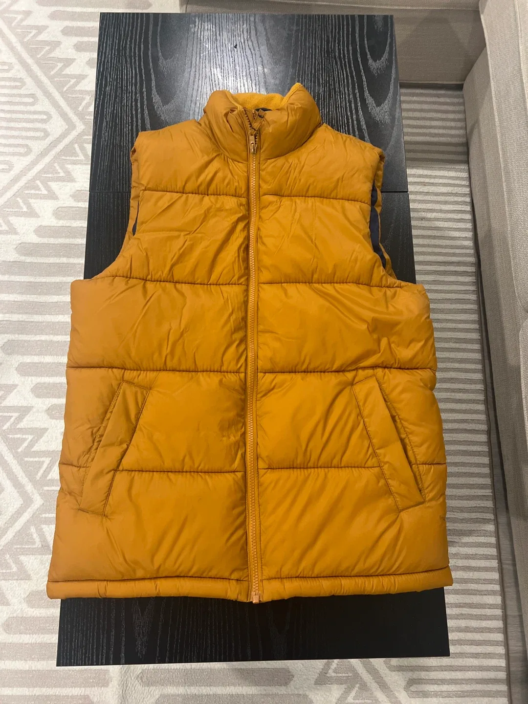 Old Navy Puffer Vest - Size S - Mustard Yellow image indicator(2)