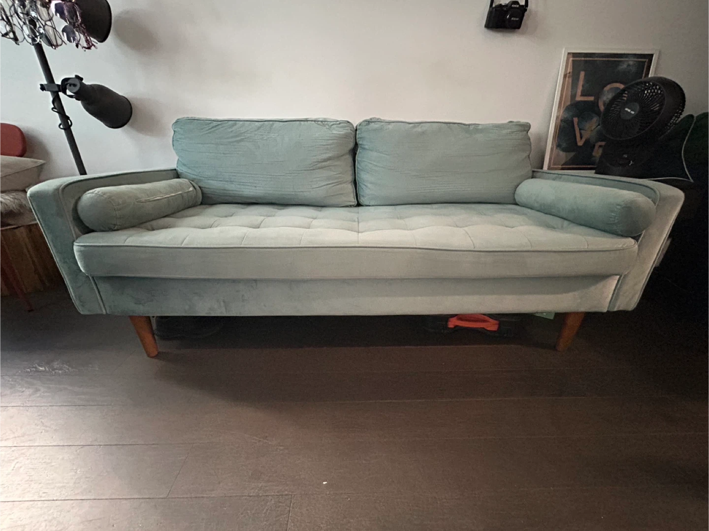 Mint Green Loveseat Sofa - photo 2