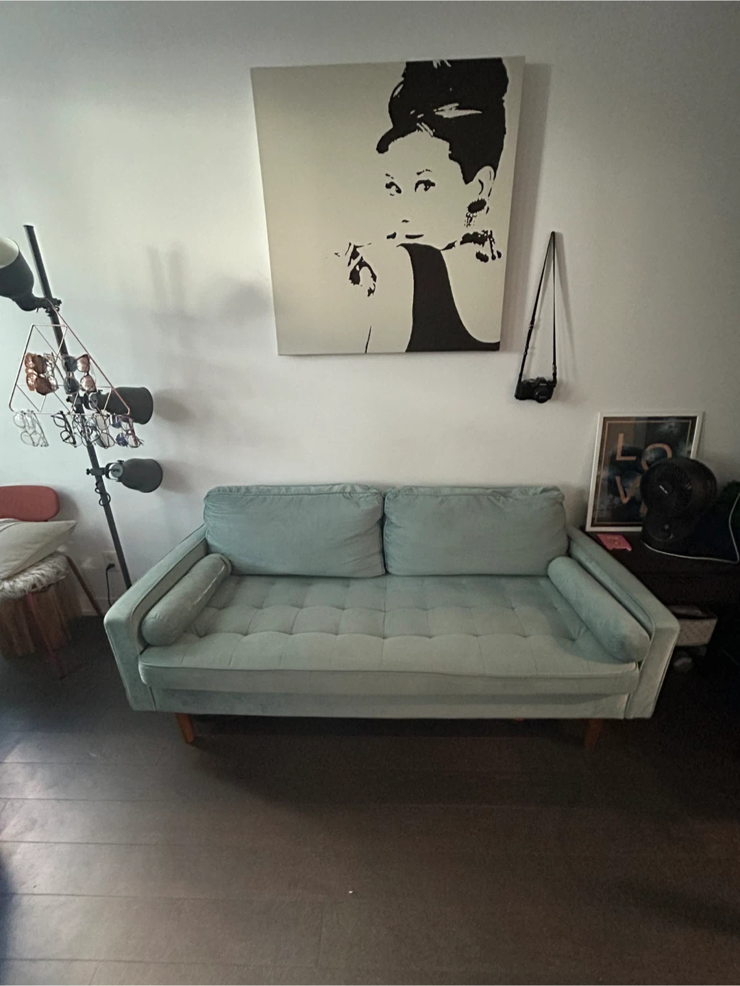 Mint Green Loveseat Sofa