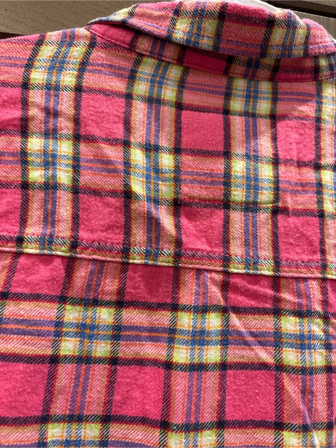 Abercrombie & Fitch Pink Plaid Flannel Shirt image indicator(5)