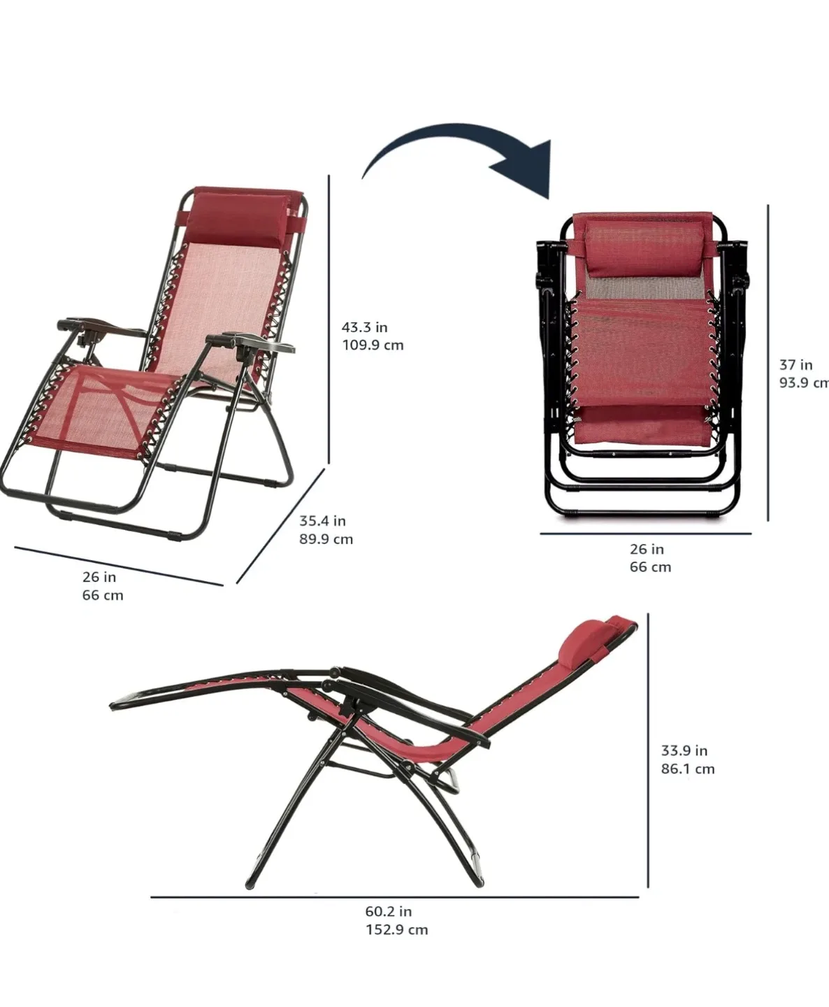 Red Zero Gravity Lounge Chair image indicator(2)