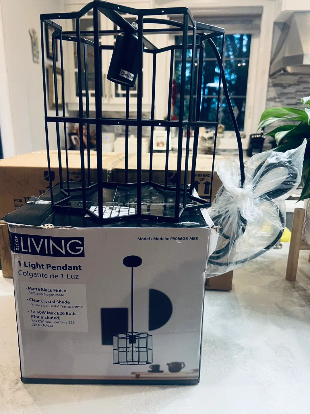 SET OF 3 FOR $45 ,Decor Living Pendant - Matte Black Finish image indicator(3)