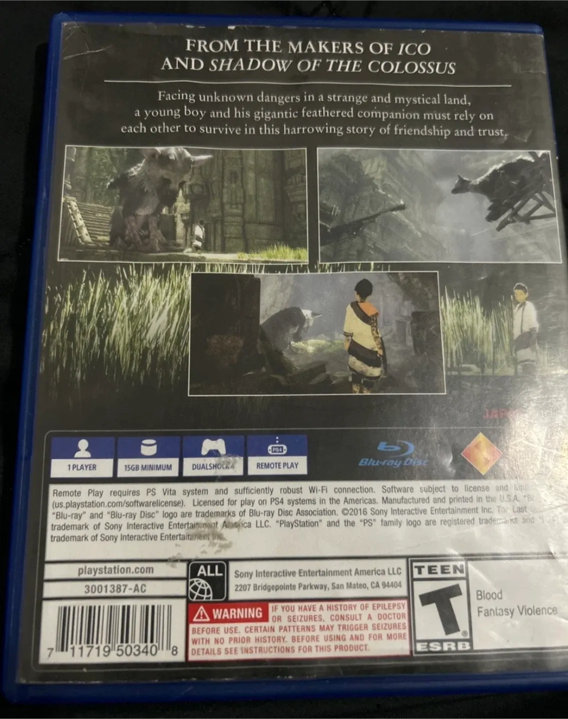 The Last Guardian PS4 Game image indicator(2)