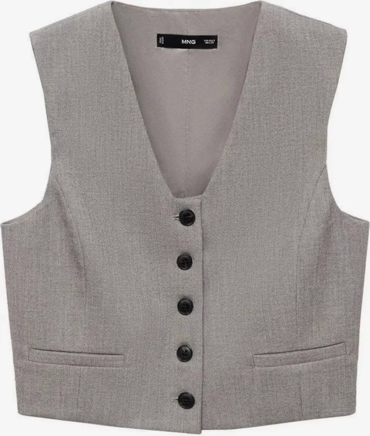 Mango MNG Suit Vest in Light Grey size L