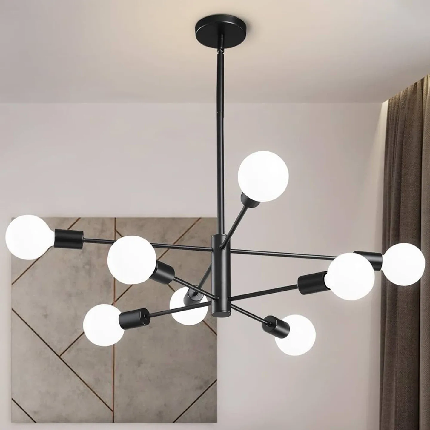 Ruiyey Modern Sputnik 8 Light Chandelier - BNIB thumbnail