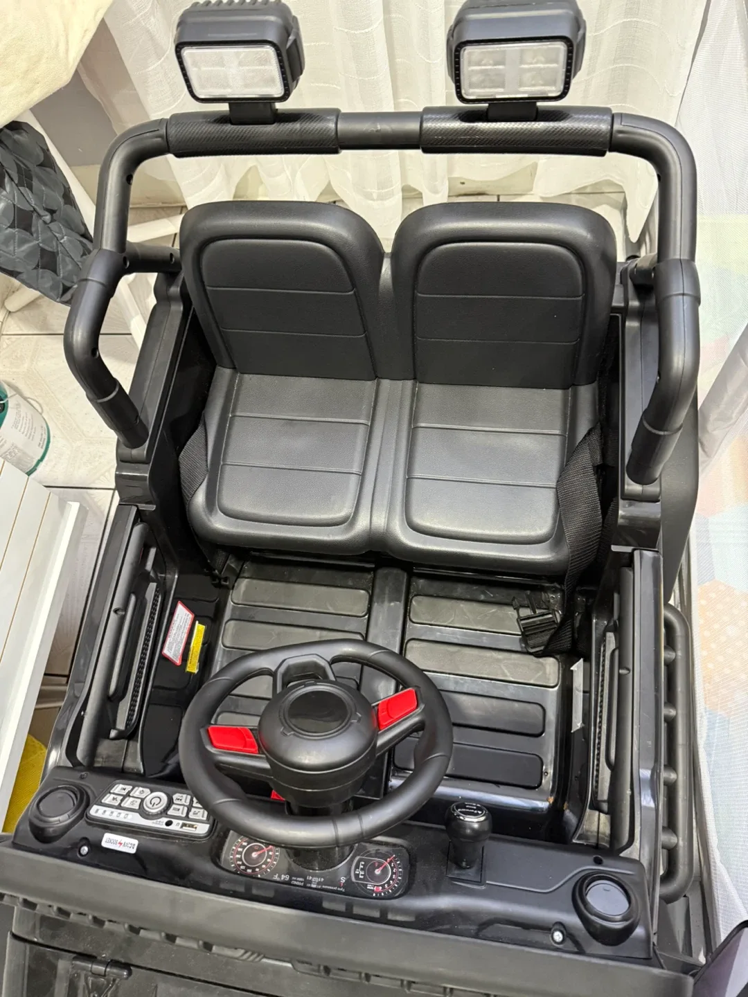 Rugged Off Road Black Kids Ride-On Car image indicator(2)