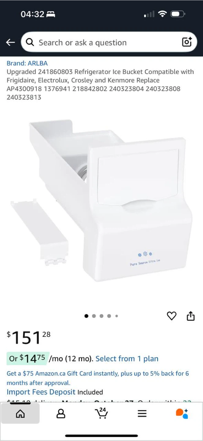 ARLBA Refrigerator Ice Bucket – NEW 🧊 - photo 2