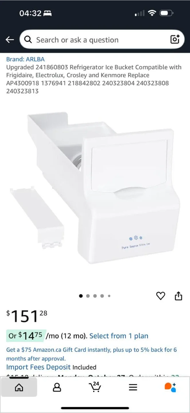 ARLBA Refrigerator Ice Bucket – NEW 🧊 image indicator(2)