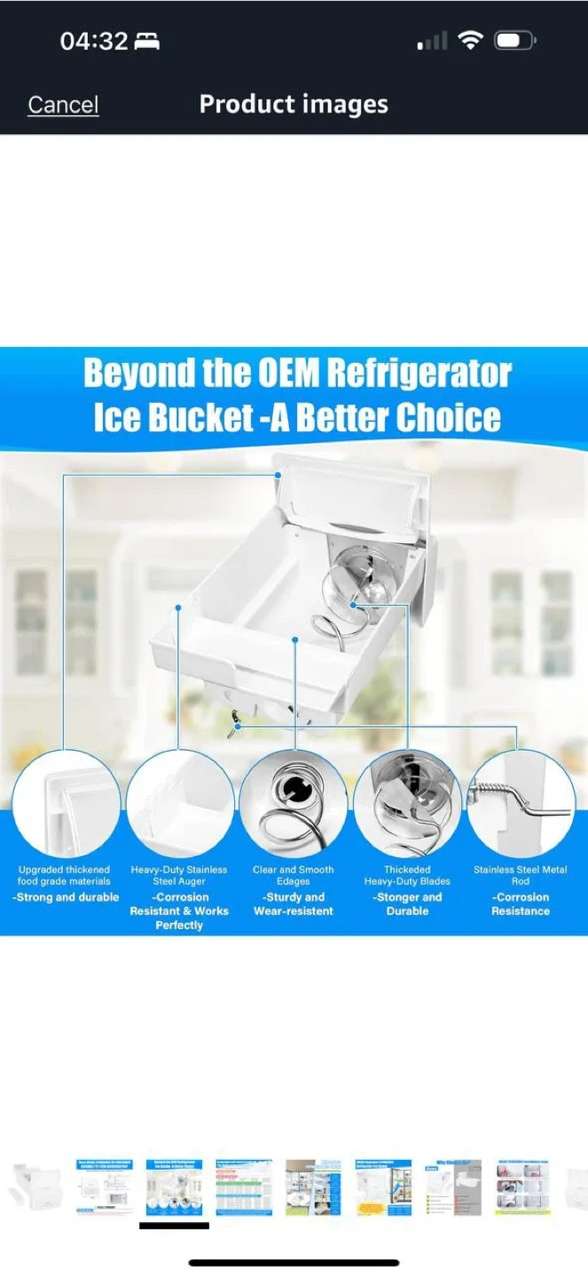 ARLBA Refrigerator Ice Bucket – NEW 🧊 image indicator(5)