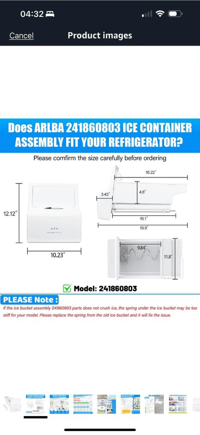 ARLBA Refrigerator Ice Bucket – NEW 🧊 - photo 4