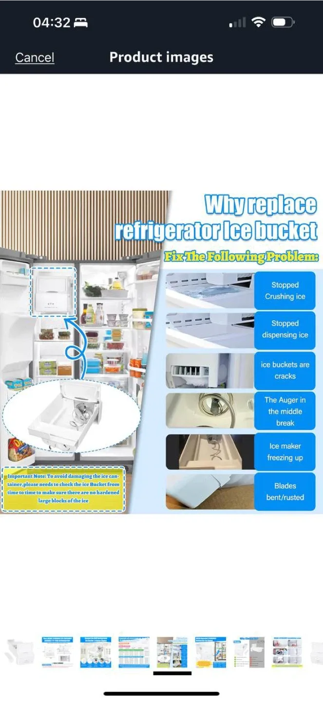 ARLBA Refrigerator Ice Bucket – NEW 🧊 image indicator(7)