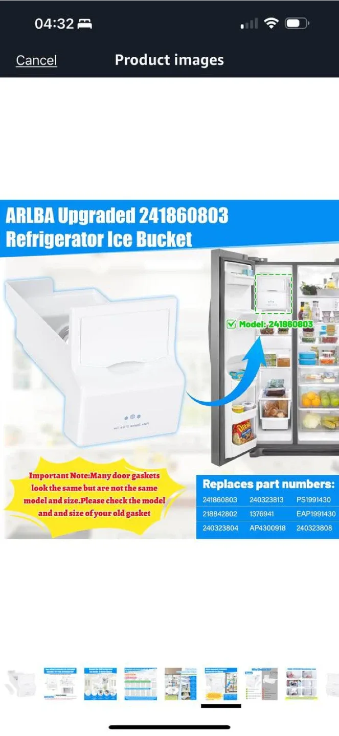 ARLBA Refrigerator Ice Bucket – NEW 🧊 image indicator(8)