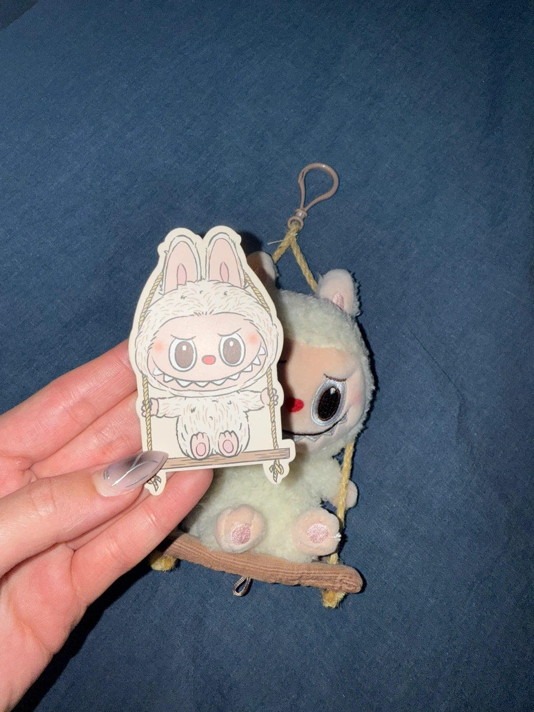Labubu Pop Land Timber Workshop Plush Keychain - photo 2