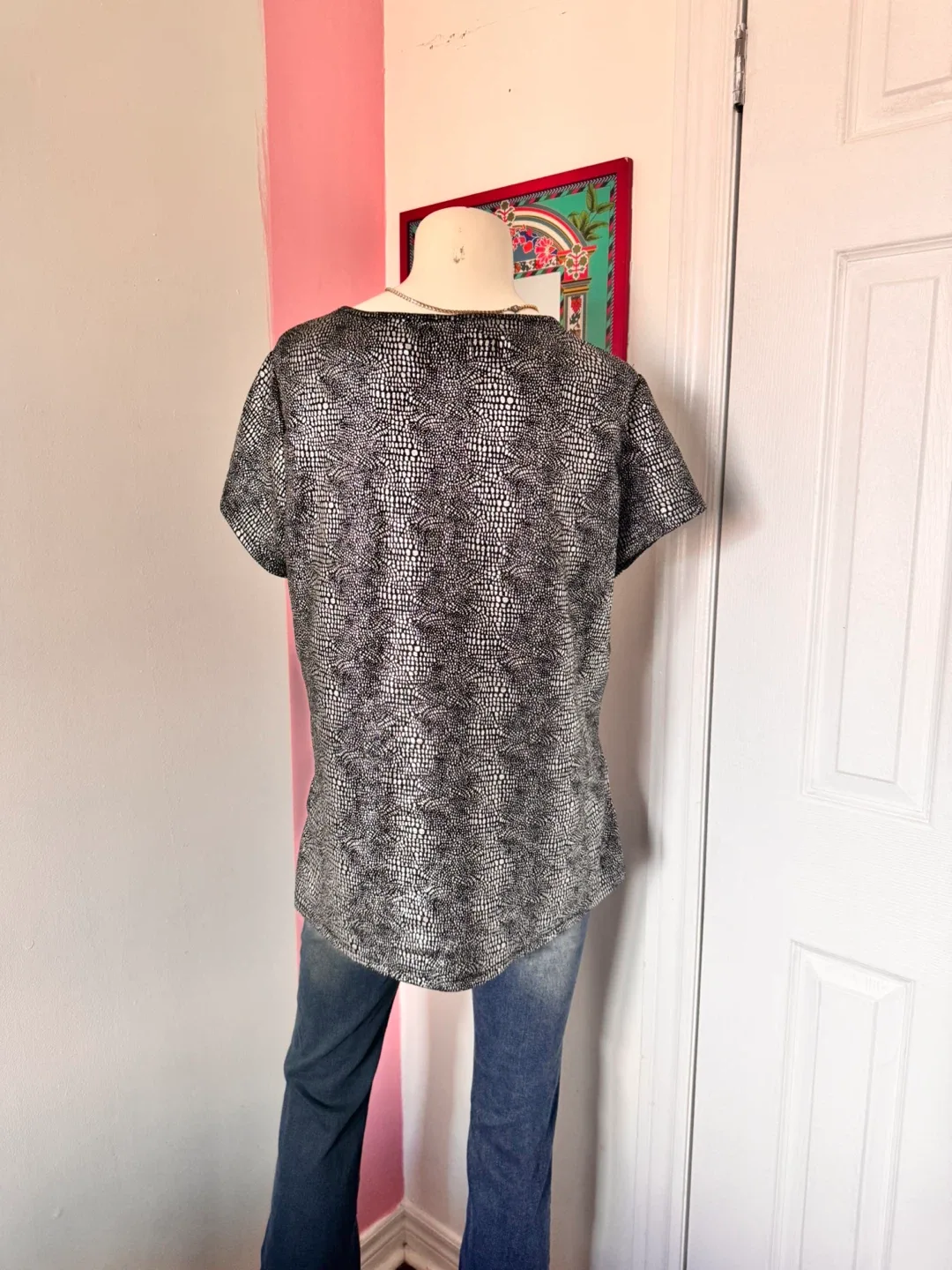 Short Sleeve Snakeskin Top image indicator(4)