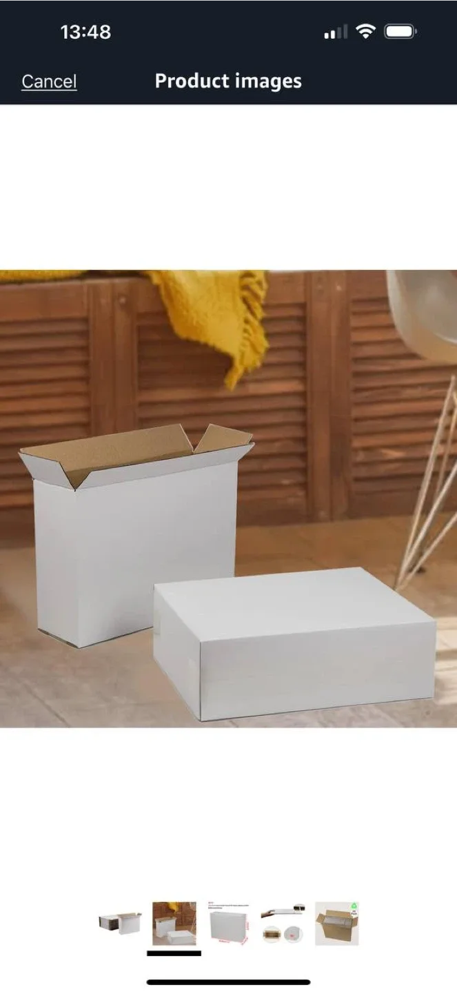 Sodissa 12x9x4 Shipping Boxes – White (100Pack) open box image indicator(4)