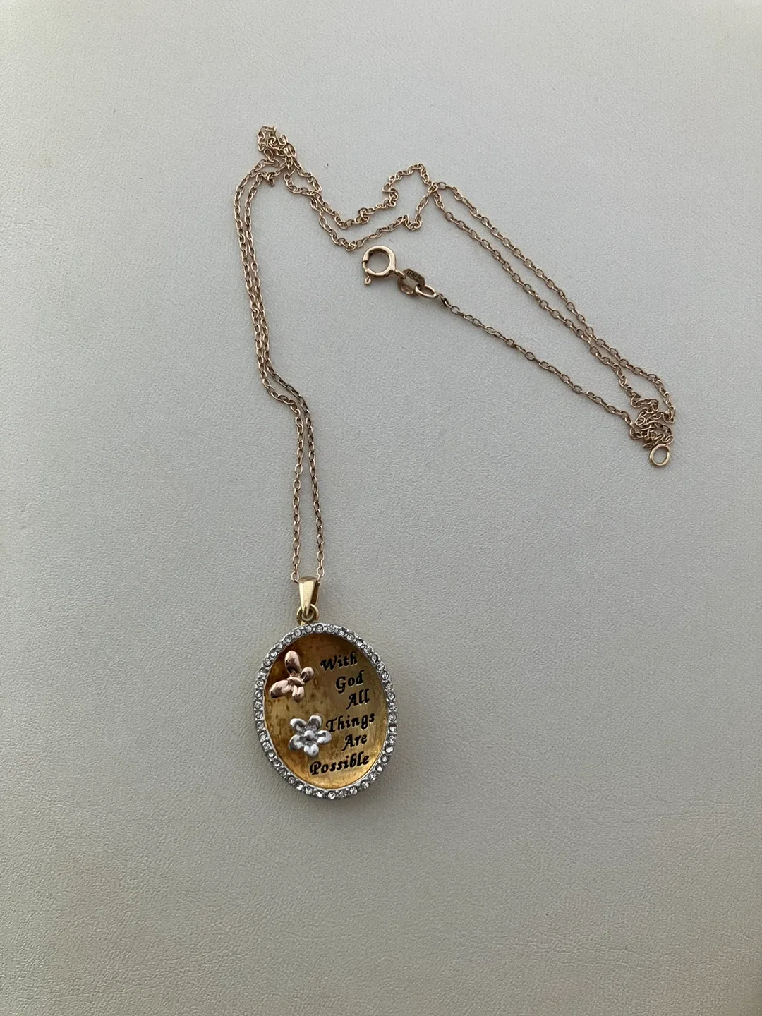 925 Sterling Silve Gold plated pendant signed RL image indicator(4)