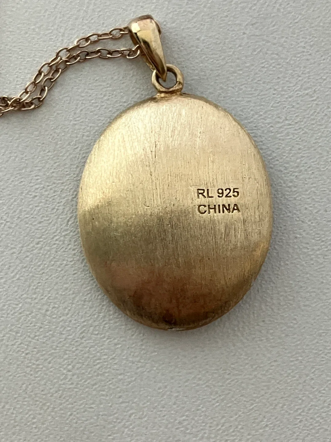 925 Sterling Silve Gold plated pendant signed RL image indicator(3)