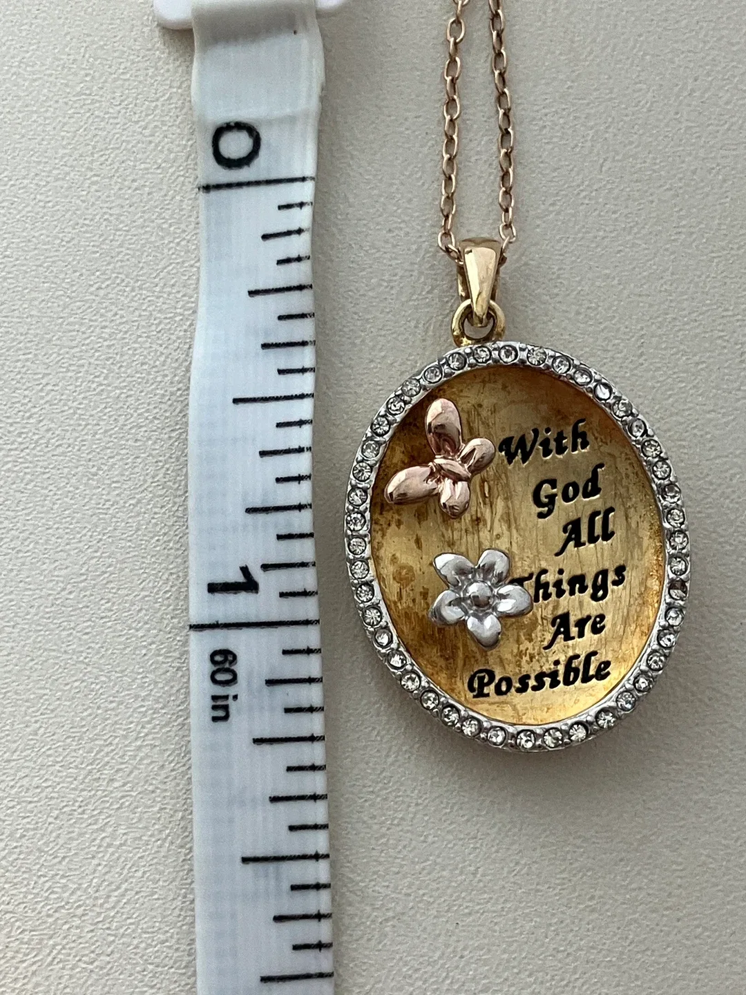 925 Sterling Silve Gold plated pendant signed RL image indicator(2)