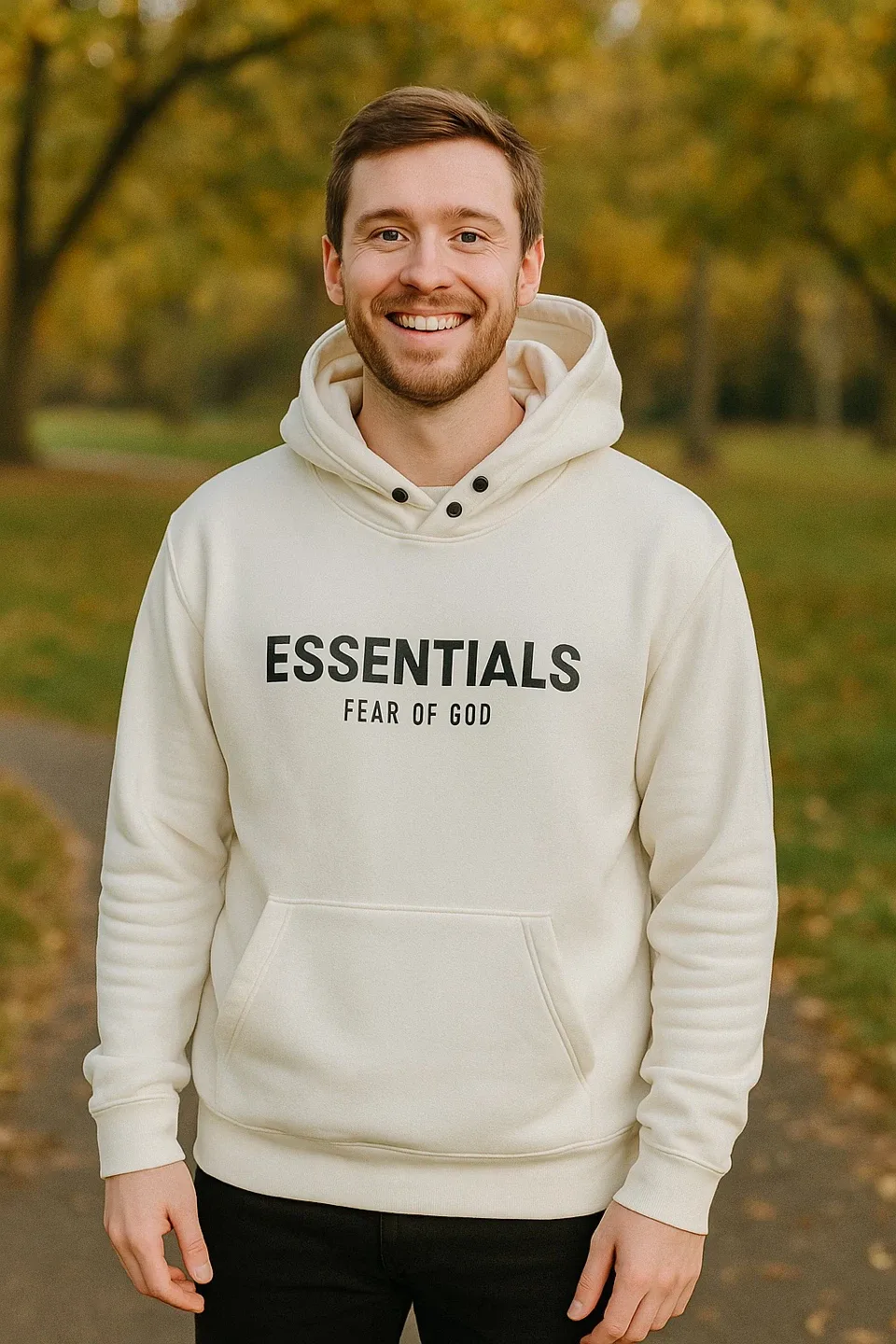 Essentials Fear of God Hoodie L - XL - Off White image indicator(2)