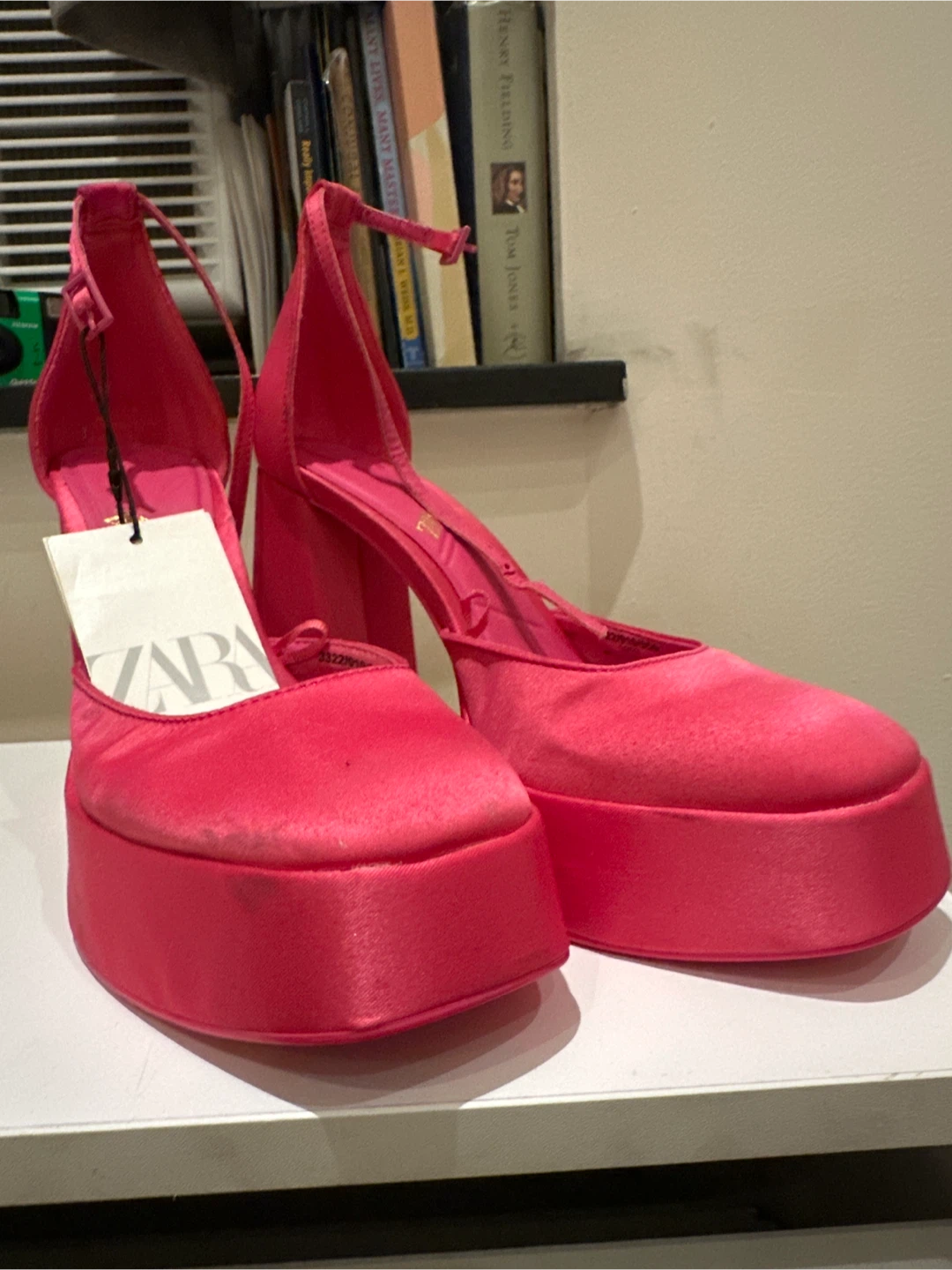 Zara Pink Platform Heels, Size 36