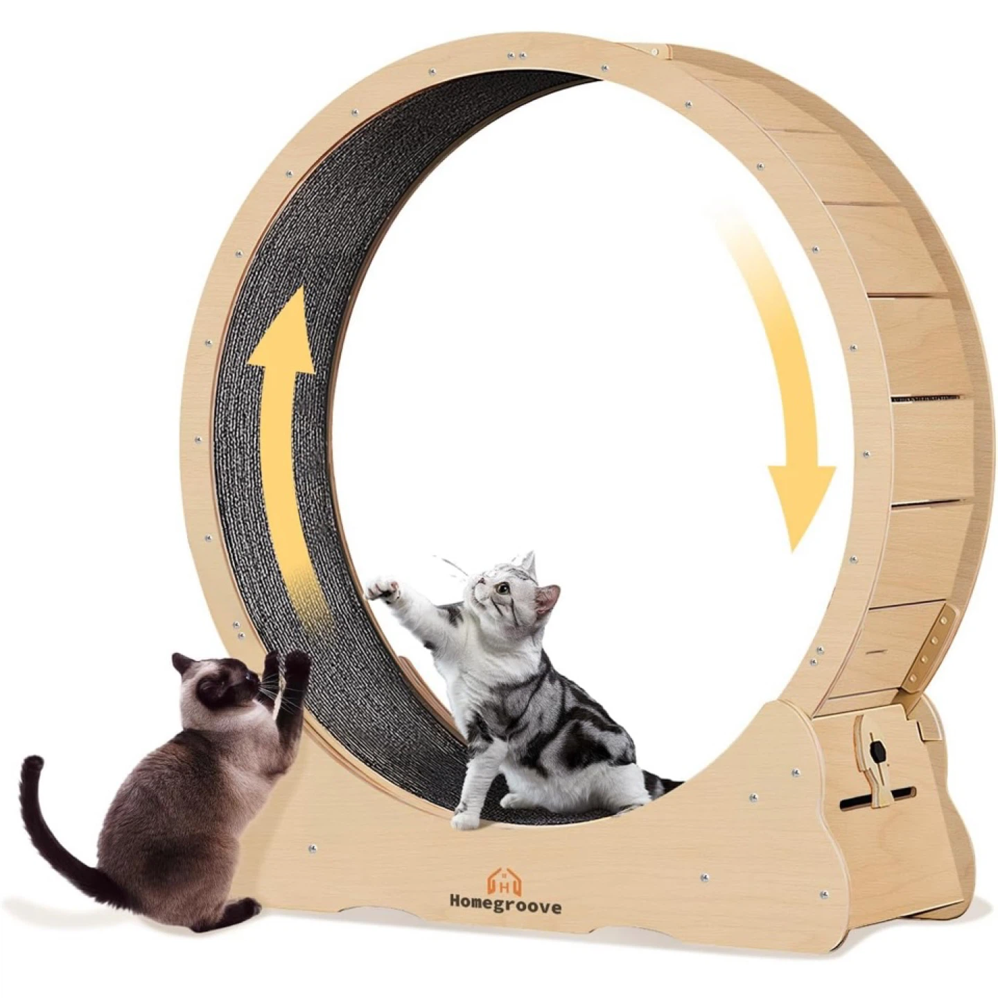 Cat Exercise Treadmill, Cat Running Wheel with Carpeted Runway