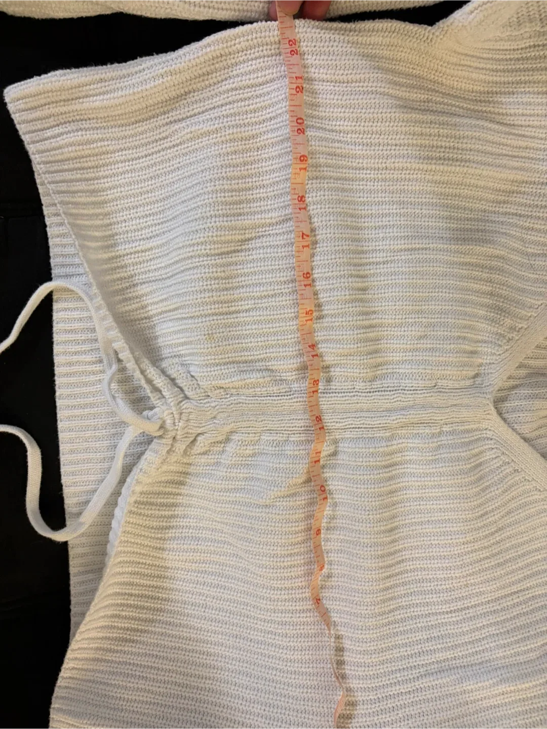 Hollister White Knit Cinched Sweater image indicator(3)